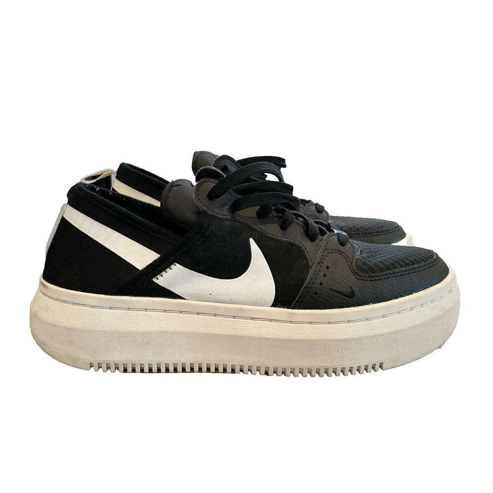 Nike Women's Court Vision Alta Black White Platform Sneaker Sz 8.5 dm0113-002